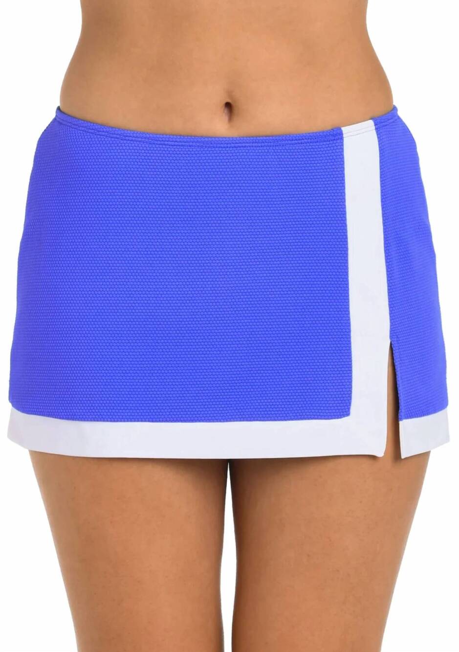 NEW 24TH & OCEAN santorini block swim skirt bottom in periwinkle